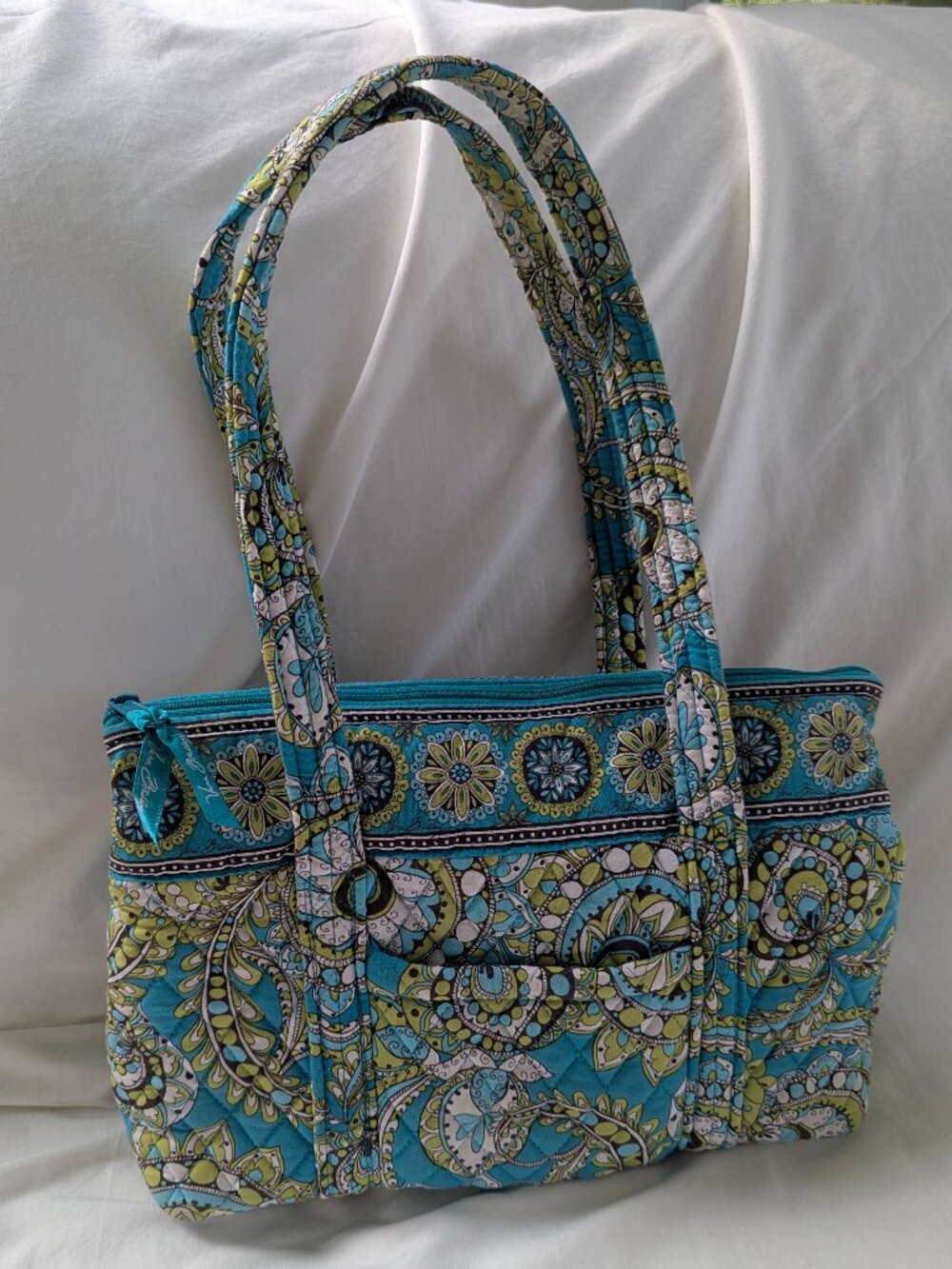 Vera Bradley Blue/Teal/Green Paisley Purse